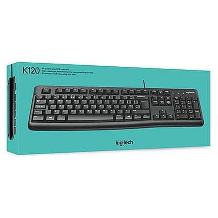 คีย์บอร์ด USB K120 ของแท้ Logitech - คีย์บอร์ดแบบมีสาย Logitech K120