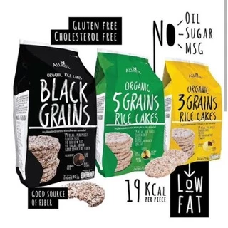 Allrite ธัญพืชออร์แกนิค อบกรอบ สูตรธัญพืช3ชนิด 76กรัม [สีเหลือง] Organic USDA Gluten free