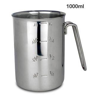 เหยือกตวงสแตนเลส .ทรงกระบอก  1000 ml. Stainless Measure cup 1000 ml. 1610-197