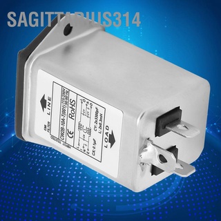 Sagittarius314 CW2B-10A-T (001) EMI Power Filter with Fuse Socket 2-in-1 Single Safety 125/250v