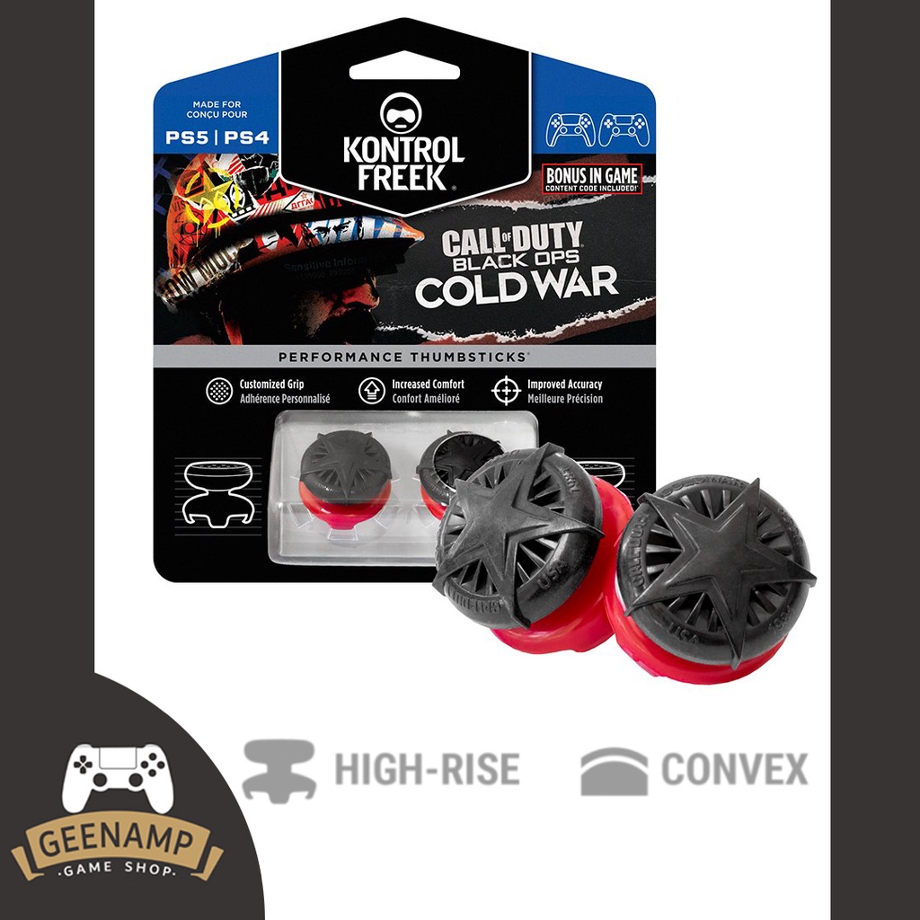 KontrolFreek [ของแท้ USA] : Performance Thumbsticks for PS4 & PS5 Call of Duty: Black Ops Cold War (ขาล็อค3ขา)