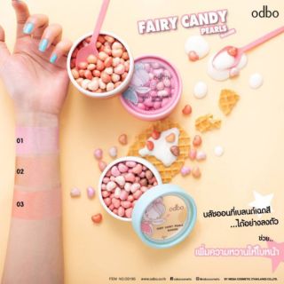 บรัชออน odbo Fairy Candy Pearls Blusher😊ขายดีที่สุด💥