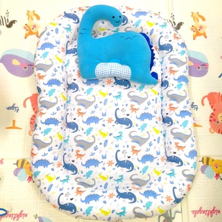 ที่นอนเบาะไข่แฟนซี แบรนด์ Pingbaby ผลิตจาก Cotton 100% (ลายน้องไดโน่)