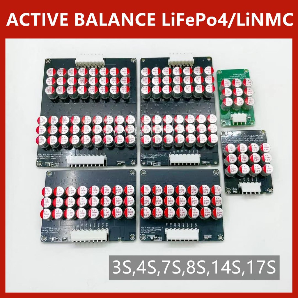 5A Active Balance LiFePo 4 / NMC Li-ion 4S 8S 16S For 12V 24V 48V แบตเตอรี่ลิเธียมฟอสเฟตและลิเธียมไอออน