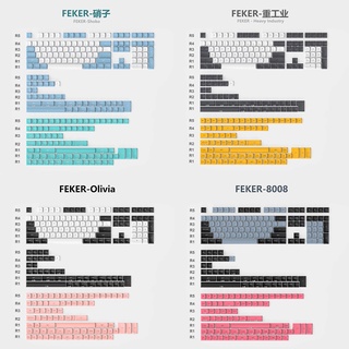 Feker KEYCAP PBT Double Shot GMK Clone 8008 Olivia CSA Profile ISO Enter 6.25U 7U สเปซบาร์ สําหรับคีย์บอร์ด Mechanical