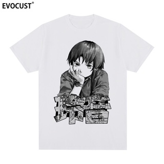 [COD]เสื้อยืด ผ้าฝ้าย พิมพ์ลายการ์ตูนอนิเมะ Serial Experiments Lain Aesthetic Manga Iwakura สําหรับผู้ชายS-5XL