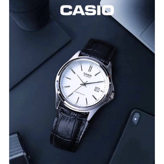 นาฬิกา Casio รุ่น MTP-1183E-7A นาฬิกาผู้ชาย สายหนังสีดำ หน้าปัดขาว สไตล์เรียบหรู ของแท้100% รับประกันศูนย์ CMG 1 ปี