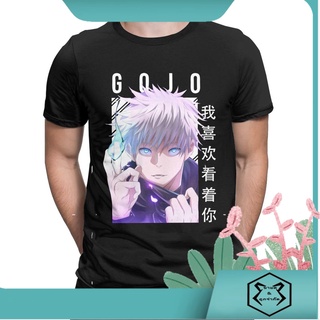 เสื้อยืดแขนสั้น คอกลม พิมพ์ลายอนิเมะ Jujutsu Kaisen Satoru Gojo เหมาะกับของขวัญ สําหรับผู้ชาย