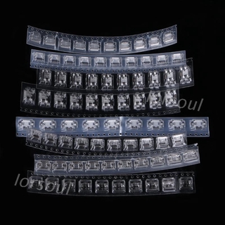 Iorx ซ็อกเก็ตแจ็คไมโคร Usb Female 5 Pin 8 Models Solder Mount Smd เชื่อมต่อ 80 ชิ้น