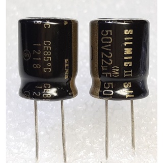 Elna Silmic II RFS 22uf 50v capacitor ตัวเก็บประจุ คาปาซิเตอร์