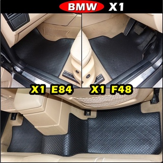 พรมรถยนต์ BMW  X1 E84 , X1 F48 ลายกระดุมเม็ดเล็กpvc เข้ารูป ตรงรุ่นรถ