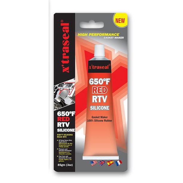 XTRASEAL 650F RED RTV SILICONE GASKET MAKER 85g