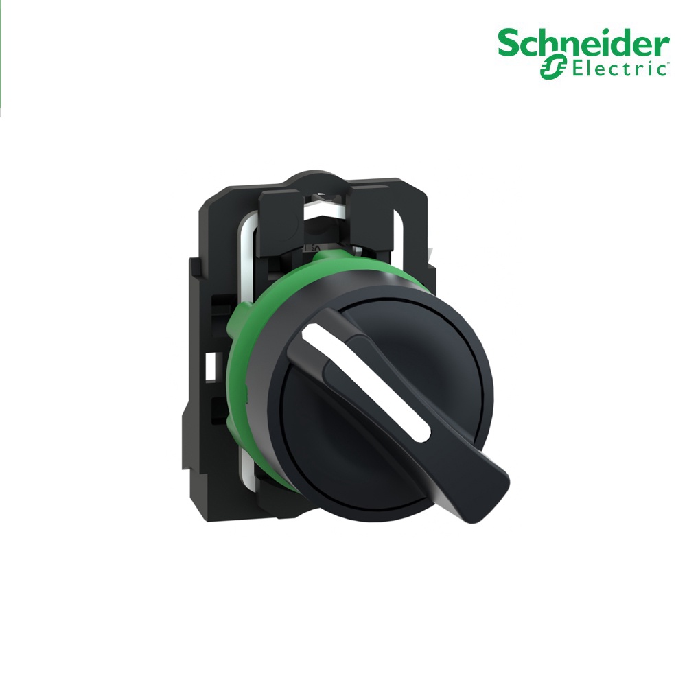 Schneider : XB5AD21 สวิตช์ซีเลคเตอร์ Harmony XB5, Selector Switch, Plastic Black, 022, 2 Positions