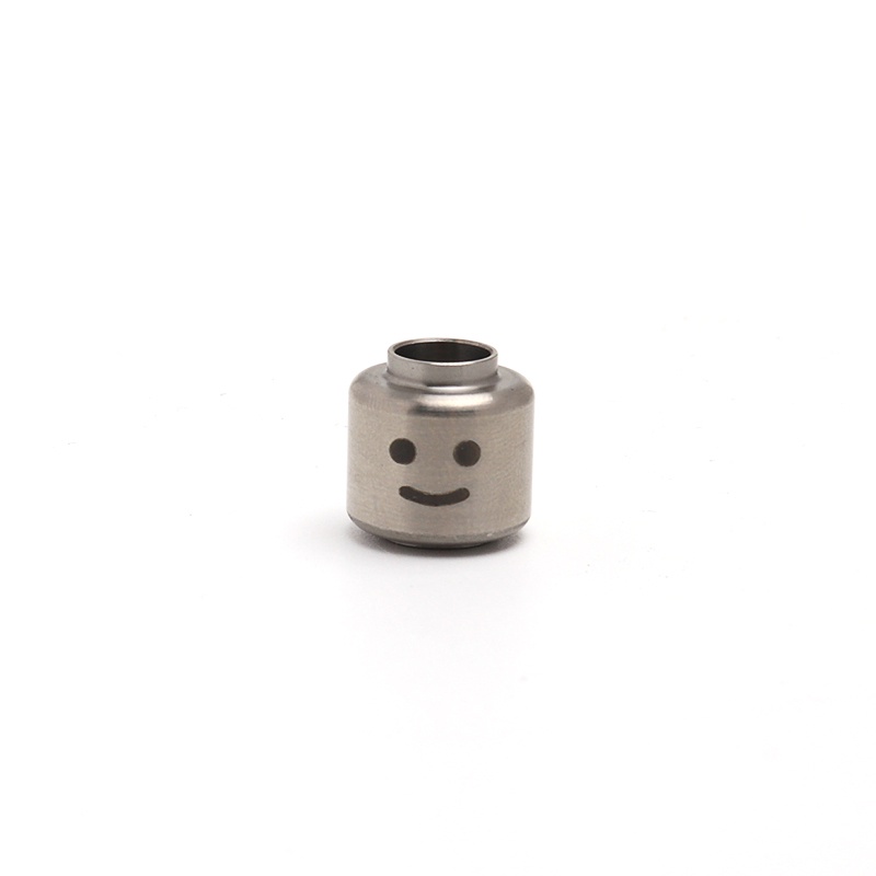 CNEDC Outdoors DIY Silver Cylindrical Smiling Face Knife Beads Lanyard Pendants Key Rings Accessories