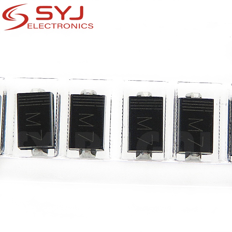 ไดโอดหลอดอิเล็กตรอนกระแสตรง 1N4007 IN4007 SMD 1A  M7 1000โวลต์ 100ชิ้น
