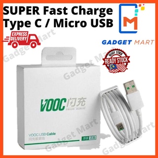 แฟลช Vooc ชาร์จเร็ว สายชาร์จ Micro USB Vooc Type C