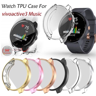 เคสป้องกัน สําหรับ Garmin Vivoactive 3 Music Cover TPU กันชน พร้อมตัวป้องกันหน้าจอ สําหรับ Garmin Vivoactive 3 Smart Watch อุปกรณ์เสริมกันกระแทก