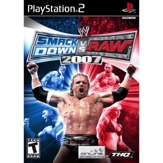 WWE SmackDown vs. Raw 2007 PS2 แผ่นเกมส์ps2 แผ่นเกมเพล2 เกมps2 เกมมวยปล้ำ wweps2