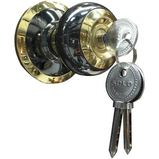 ลูกบิดทั่วไป SOLO6800BN/PBหัวจัน BLACK/POLISH BRASS SOLO 6800BN/PB BLACK/POLISH BRASS ENTRANCE KNOB