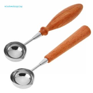 shop(1pc Seal Wax Spoon)Vintage Wax Stamping Seal Wax Spoon Wood Handle Anti-Hot Sealing Wax Spoons