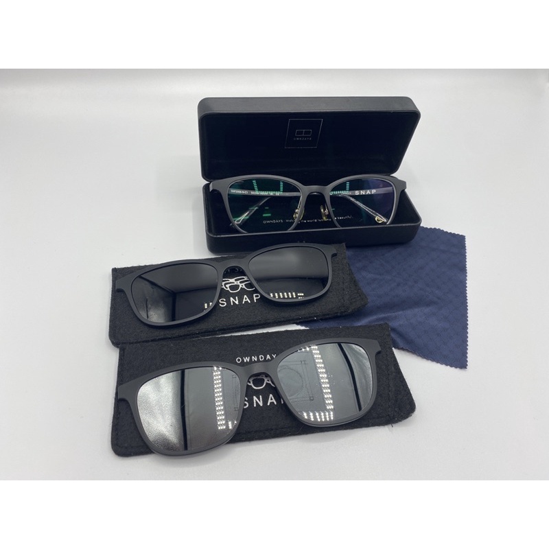 มือสอง OWNDAYS กรอบแว่นพร้อมเลนส์กันแดดคลิปออนแม่เหล็ก
