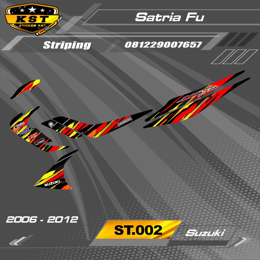 Striping Satria Fu 150 ปี 2012 - สติ๊กเกอร์ Striping Suzuki Satria Fu 150 ปี 2012. เซนต์ 002