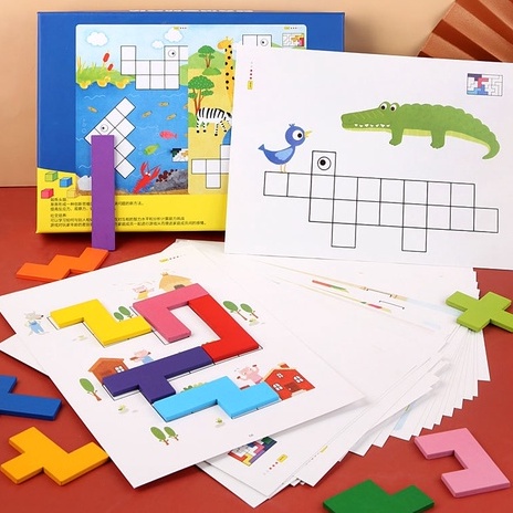 * ออกบิล (ทักแชท) ของเล่นต่อปริศนา Puzzle Tetris (กล่องน้ำเงิน)