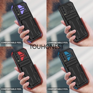 เคส Vivo Y20 Y20i เคส Vivo Y12A เคส Vivo Y20S เคส Vivo Y12S Y11S Case Vivo Y20A Y20G Case Vivo Y30G Case Vivo iQoo U1X Shockproof Bracket Card Slot Hybrid Armor Holder Phone Cover Case โทรศัพท์มือถือ กันกระแทก พร้อมช่องใส่บัตร สําหรับ กระเป๋าใส่เหรียญ