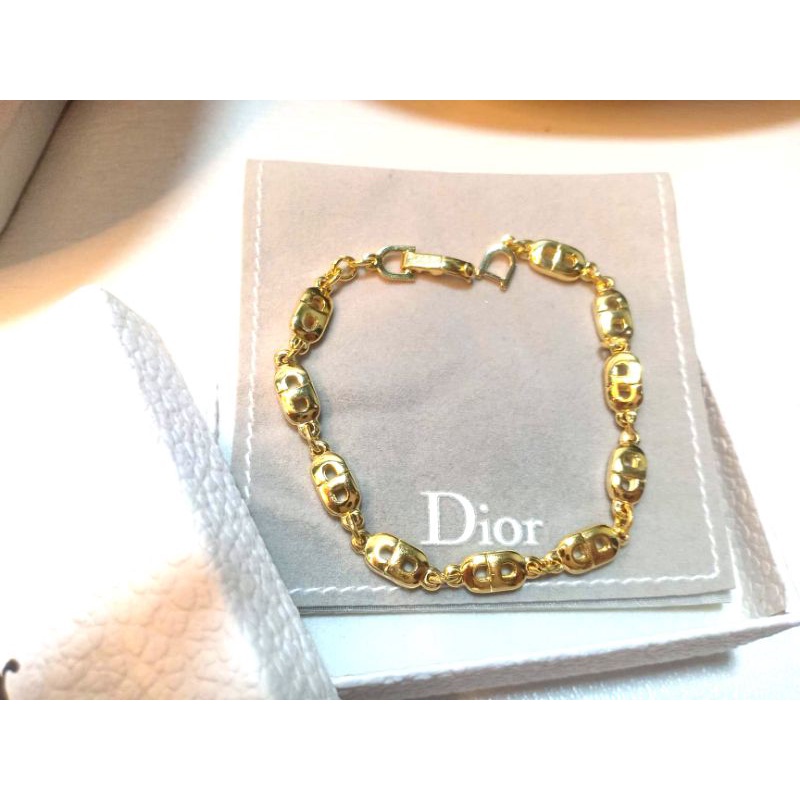 Dior necklace vintageสร้อยข้อมือDior ✨ของแท้💯%ขนาด7.5นิ้ว =19cm
5900🔖