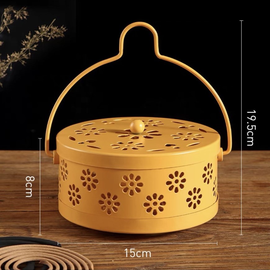 MQ ถาดใส่ยากันยุง ตะแกรวางยากันยุง ที่วางขดยากันยุง แบบขด มีฝาเปิดปิด ป้องกันไฟ ป้องกันเศษผงกระจาย พร้อมส่ง - รูปที่ 5