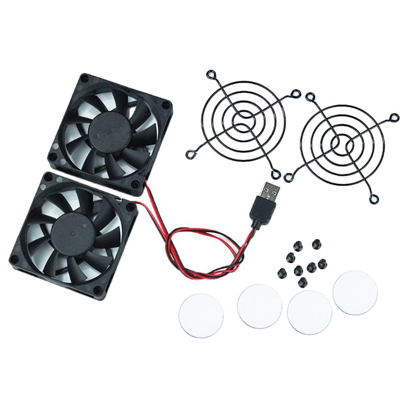 NIKI 1Set Cooling Fan USB Fan Cooler for A-SUS RT-AC68U/AC86U/AC87U/R8000 Router