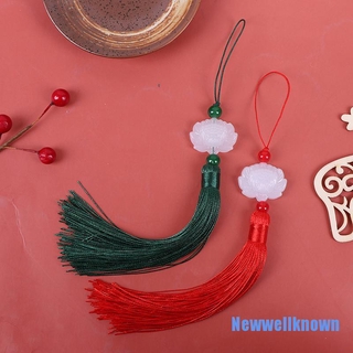 [Newwellknown 0407] พู่หยก อัลลอย สีขาว สไตล์จีนย้อนยุค DIY