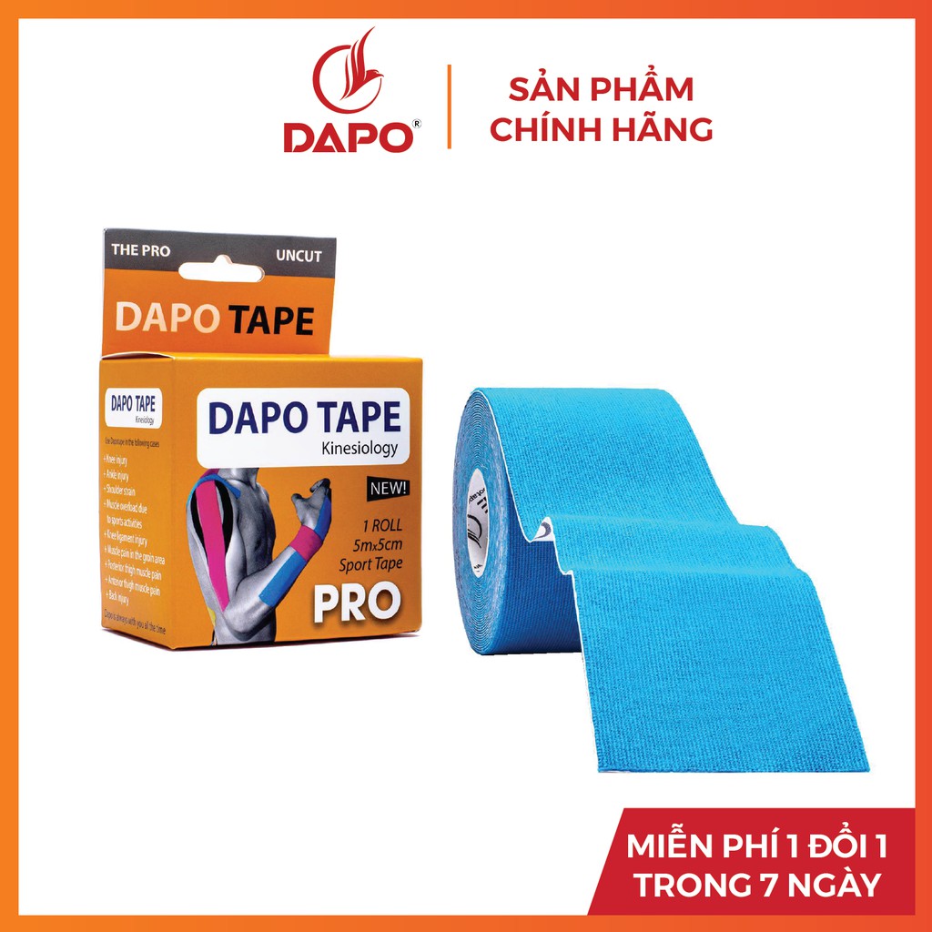 Dapo Tape Blue Uncut Cotton Sports Muscle Tape ป้องกันและรองรับการฟื้นฟูการบาดเจ็บ