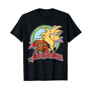 เสื้อยืดผ้าฝ้ายพิมพ์ลายเสื้อยืด พิมพ์ลายโลโก้ Angry Beavers (1)