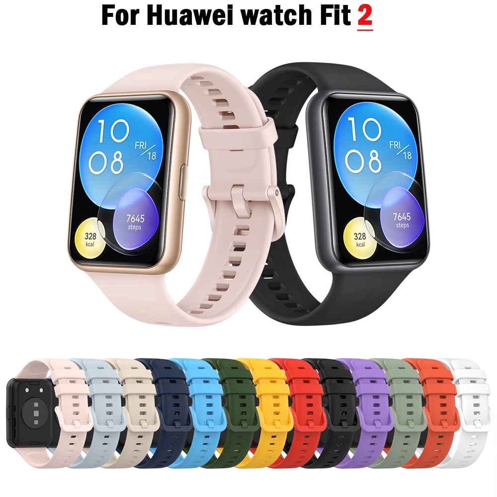 สายนาฬิกาข้อมือ ซิลิโคนนิ่ม แบบเปลี่ยน สําหรับ Huawei watch fit 2 Fit2
