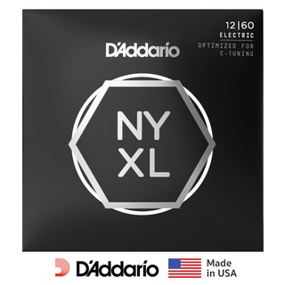 DAddario® สายกีตาร์ไฟฟ้า เบอร์ 12 แบบผสม วัสดุนิกเกิล รุ่น NYXL1260 (Extra Heavy, 12-60) ** Made in USA **