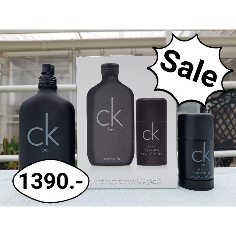 น้ำหอมแท้ 100% CK BE gift set EDT 200ml+Deodorant stick 75ml