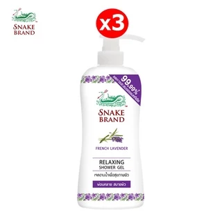 (ซื้อ 3 แถม 3) Snake Brand เจลอาบน้ำตรางู สูตรเย็น รีแล็กซิ่ง 450 มล. x3 ฟรี ถุงเติม 400 มล.3 ถุง (Relaxing Shower Gel)