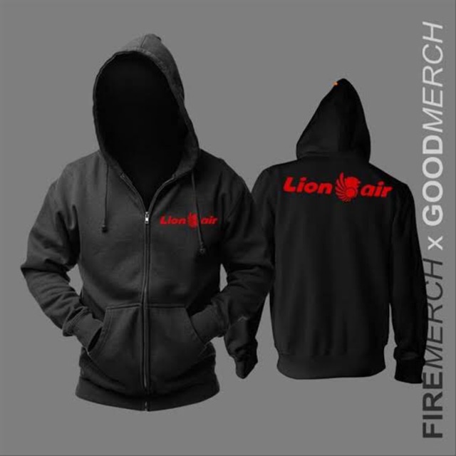 LION AIR ZIPPER HOODIE JACKET LION GROUP FASHION AVIATION AIRCRAFT SWETER