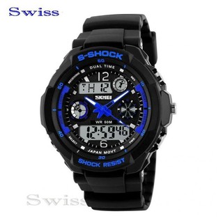 Swiss Sports Watch นาฬิกาข้อมือ นาฬิกาข้อมือผู้ชาย กันน้ำ No.W0108-BLUE