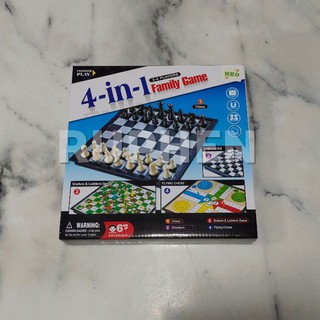 Magnetic Board Game Medium & Besar 4 in 1 Catur Chess, Ular Tangga, Ludo, Checkers