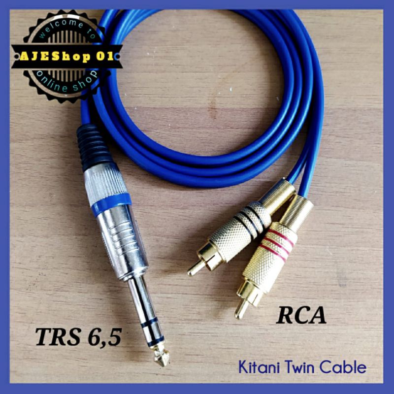 สายแจ็ค rca คู่ Akai 6,5 เป็นสาย TRS เป็น rca