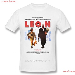 บ้านการ์ตูนแฟชั่นใหม่ผู้ชายเสื้อยืดลําลองแขนสั้น Leon เสื้อยืดวินเทจพิมพ์มืออาชีพ /|Q