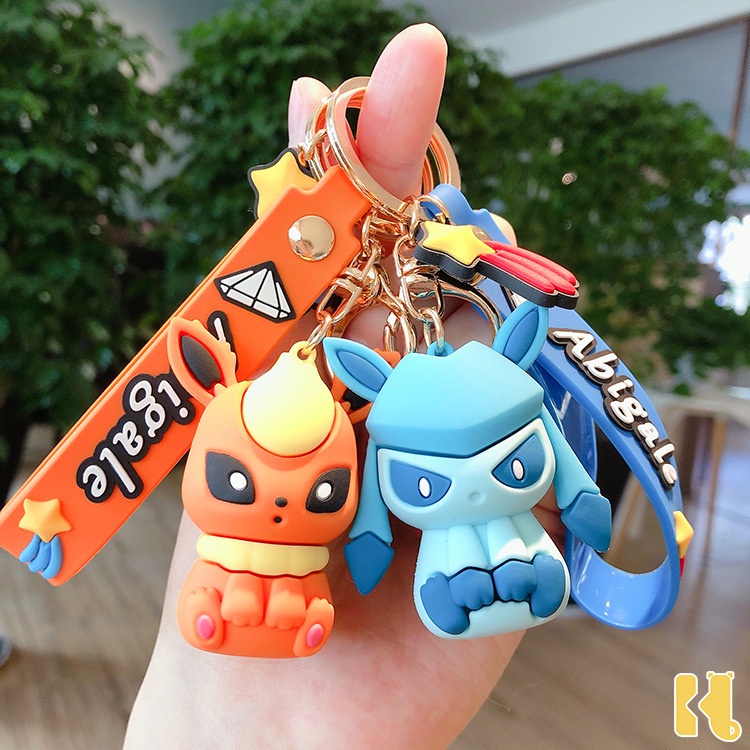 การ์ตูน Eevee Pikachu Series พวงกุญแจจี้ของขวัญขนาดเล็ก