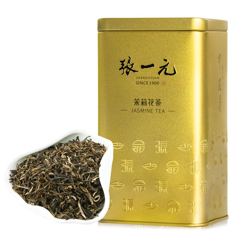 ☊Zhang Yiyuan Jasmine Tea Small Canned 50g Black Can 2020 Strong Flavor