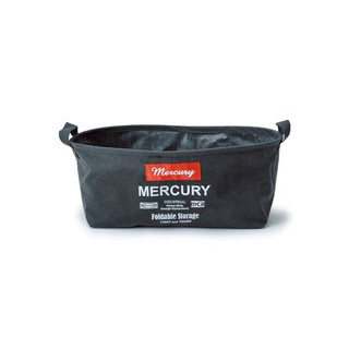 Mercury Oval bucket M Black ตะกร้าผ้าพับได้