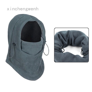 Xinchengwenh หน้ากากหมวกฮู้ด กันลม ให้ความอบอุ่น สีดํา สําหรับเล่นสกี สโนว์บอร์ด กีฬากลางแจ้ง
