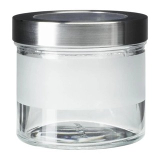 DROPP โถมีฝาปิด Jar with lid จุ 0.4 L (กระจกฝ้า-สแตนเลส)