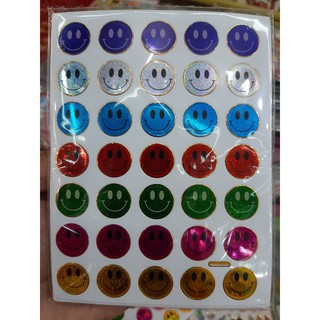 สติ๊กเกอร์ ยิ้มน้อยๆ น่ารัก รวมยิ้มหลายสี😀😃😍