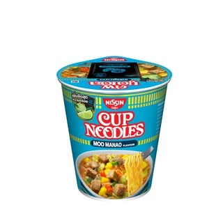 นิสชิน คัพ นูดเดิล รสหมูมะนาว แพค 6 - NISSIN Instant Noodles Moo Manao Flavor Pack 6